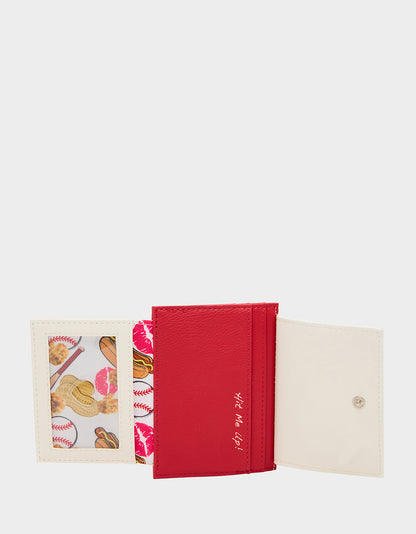 PLAYING THE FIELD WALLET CREAM - HANDBAGS - Betsey Johnson