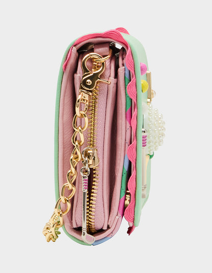 GONE CLUBBING WALLET ON CHAIN MULTI - HANDBAGS - Betsey Johnson