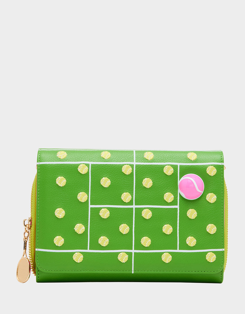 NET WORTH WALLET ON CHAIN GREEN - HANDBAGS - Betsey Johnson