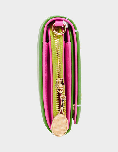 NET WORTH WALLET ON CHAIN GREEN - HANDBAGS - Betsey Johnson