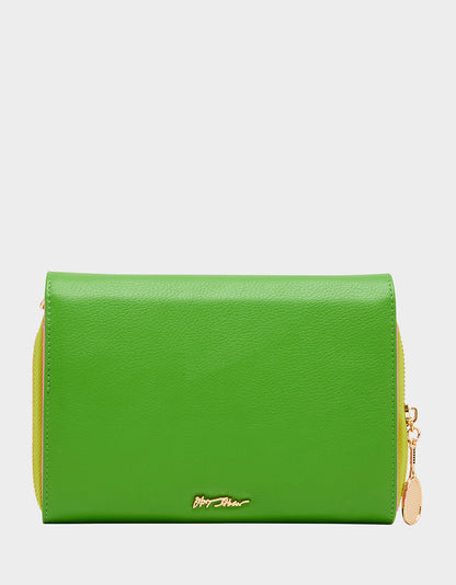 NET WORTH WALLET ON CHAIN GREEN - HANDBAGS - Betsey Johnson