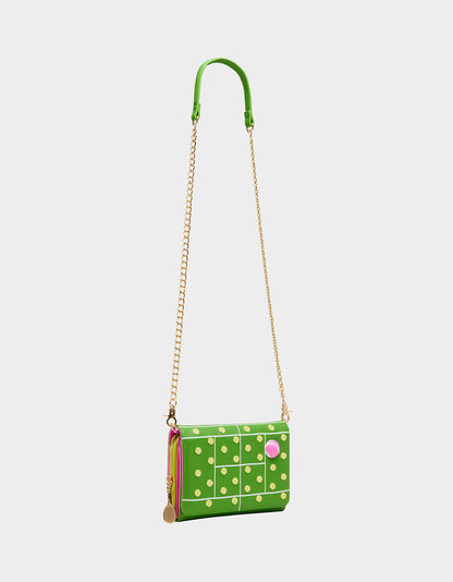 NET WORTH WALLET ON CHAIN GREEN - HANDBAGS - Betsey Johnson