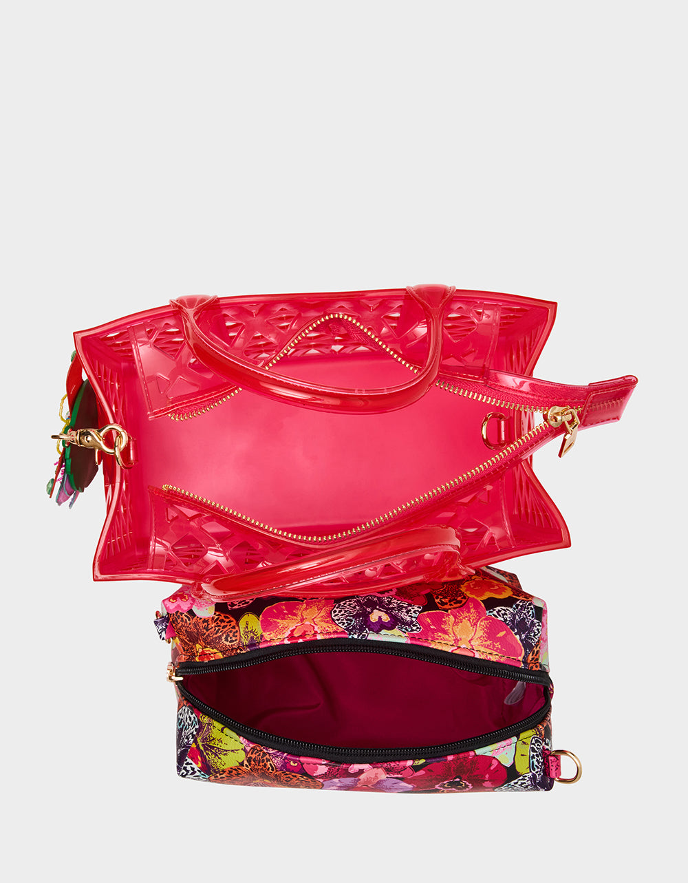 JAMMIN CLEAR SATCHEL PINK - HANDBAGS - Betsey Johnson