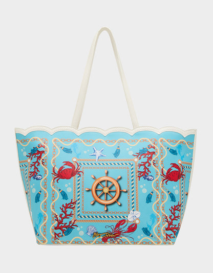 NAUTI & NICE TOTE BLUE/MULTI - HANDBAGS - Betsey Johnson