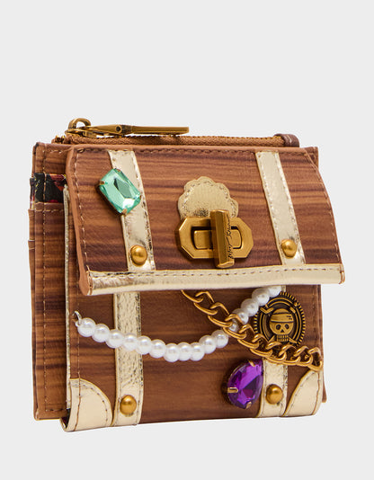 X MARKS THE SPOT WALLET BROWN - HANDBAGS - Betsey Johnson