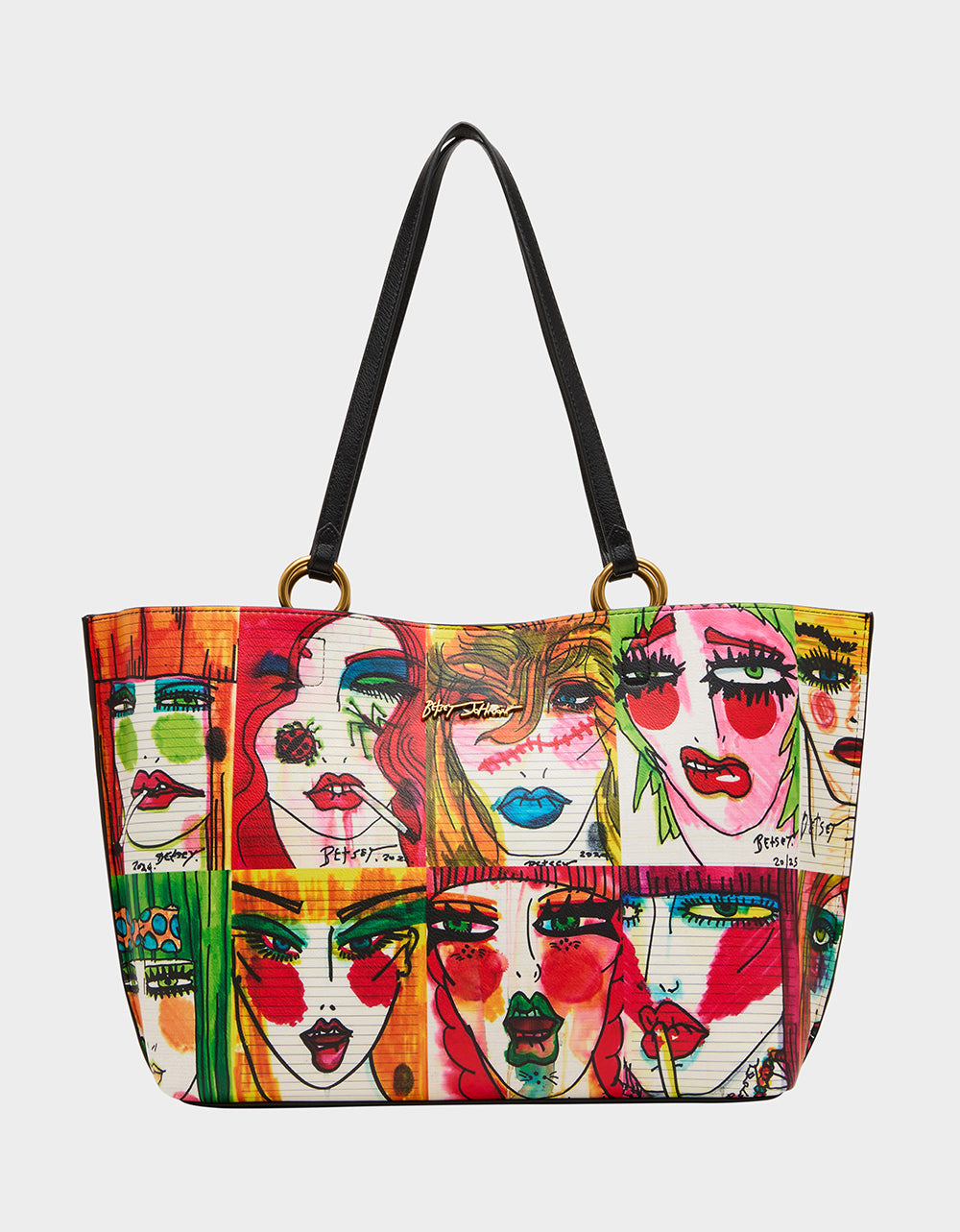FACES TOTE MULTI - HANDBAGS - Betsey Johnson