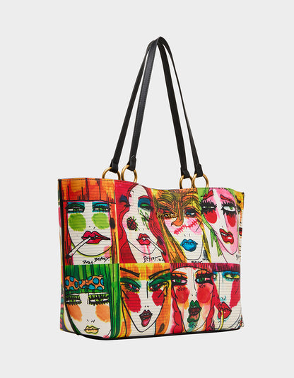 FACES TOTE MULTI - HANDBAGS - Betsey Johnson