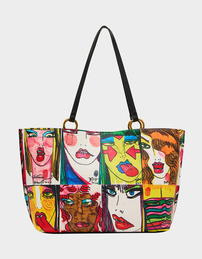FACES TOTE MULTI - HANDBAGS - Betsey Johnson