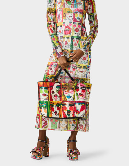 FACES TOTE MULTI - HANDBAGS - Betsey Johnson