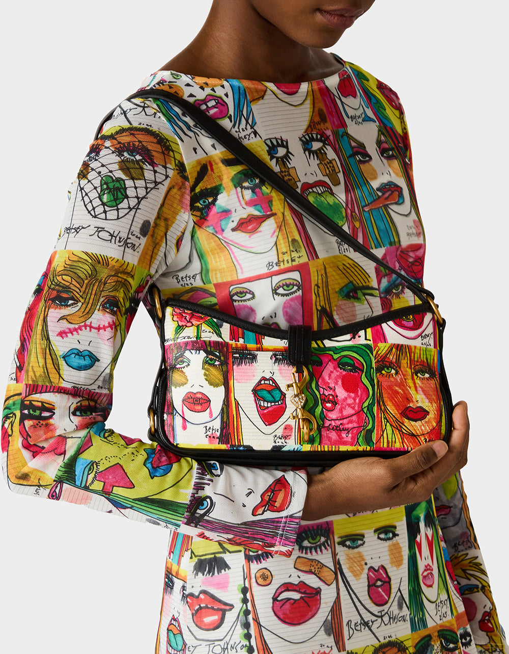 FACES SHOULDER BAG MULTI - HANDBAGS - Betsey Johnson - view 2