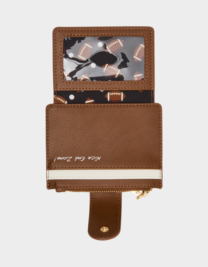 FIRST DOWN & FABULOUS WALLET BROWN - HANDBAGS - Betsey Johnson