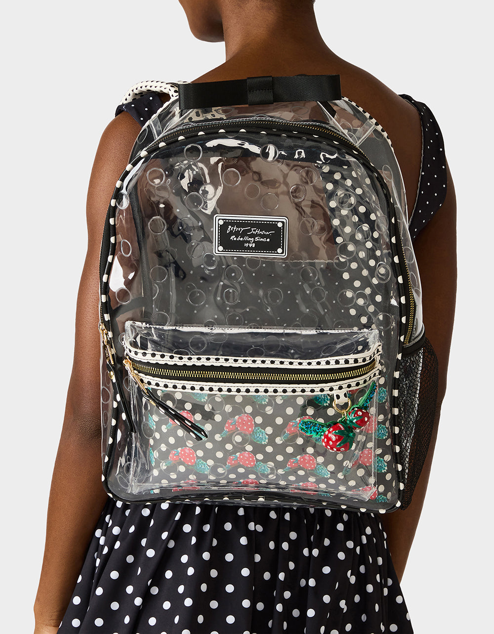 betsey johnson mini convertible crossbody backpack Official If The Bag Fits Clear Beep and boop your way to the office with the Bot Kitch Mini Robot Backpack.Made of synthetic materials and shiny sequined panels Betsey Johnson Mini Backpack Purse