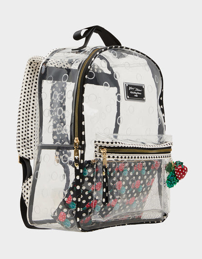 CLEAR BACKPACK DOTS - HANDBAGS - Betsey Johnson