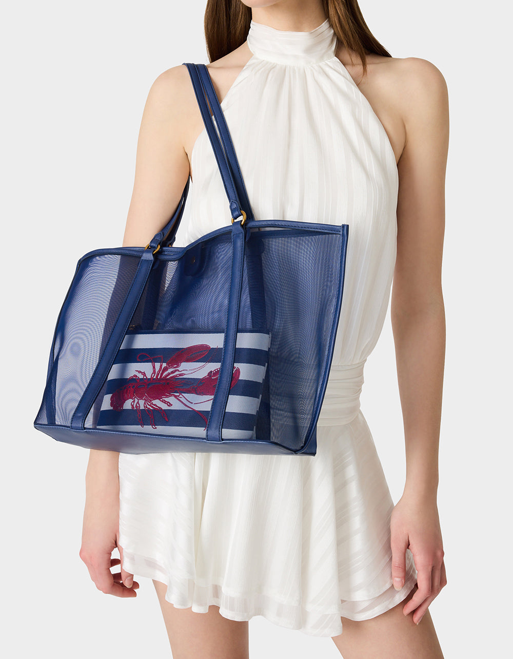 HOTTER THAN BUTTER MESH TOTE W NAVY - HANDBAGS - Betsey Johnson - view 2