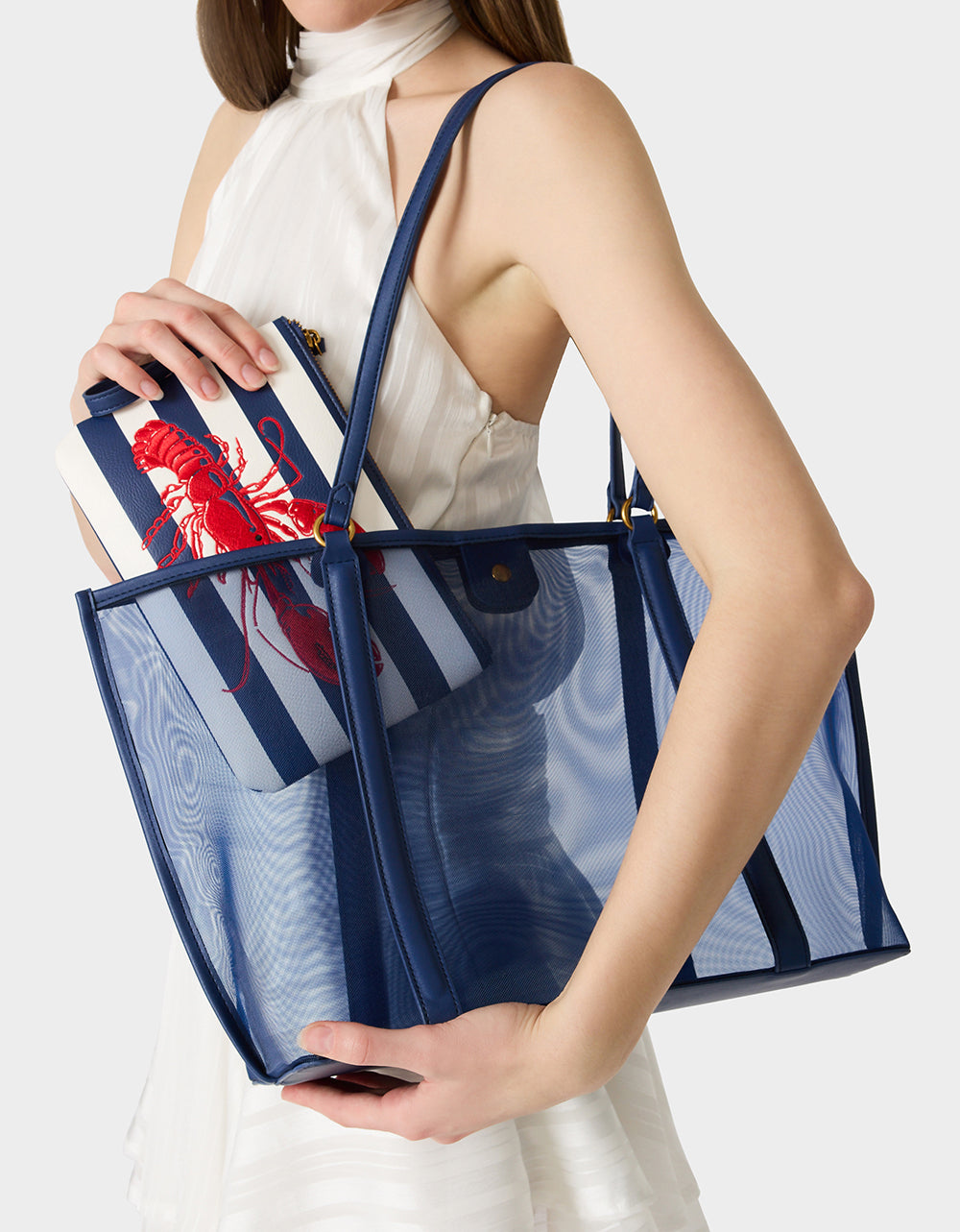 HOTTER THAN BUTTER MESH TOTE W NAVY - HANDBAGS - Betsey Johnson - view 3