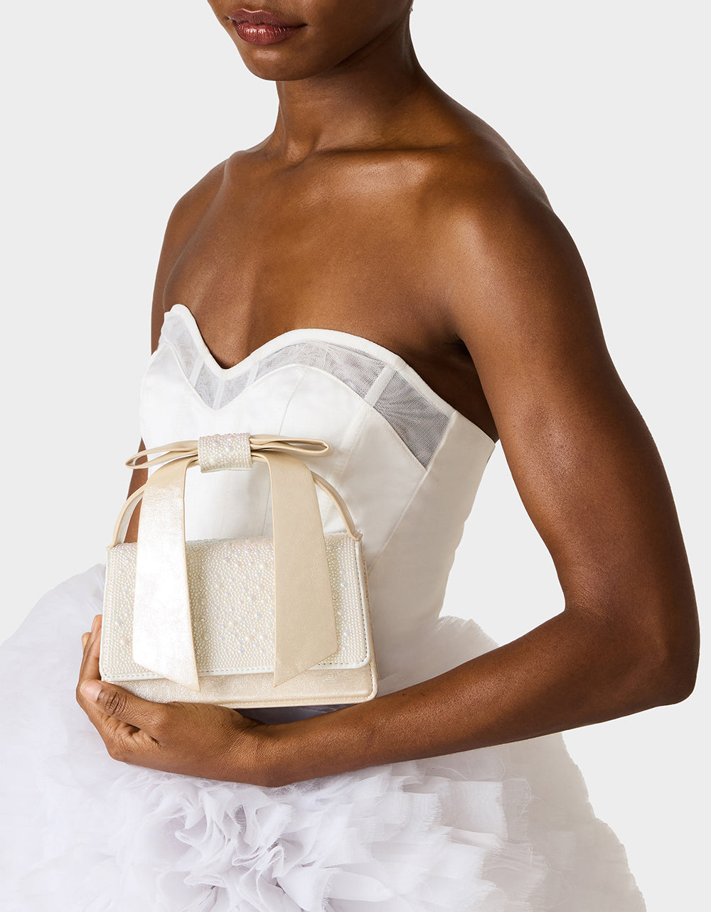 BOW FLAP MINI BAG IVORY - HANDBAGS - Betsey Johnson - view 7