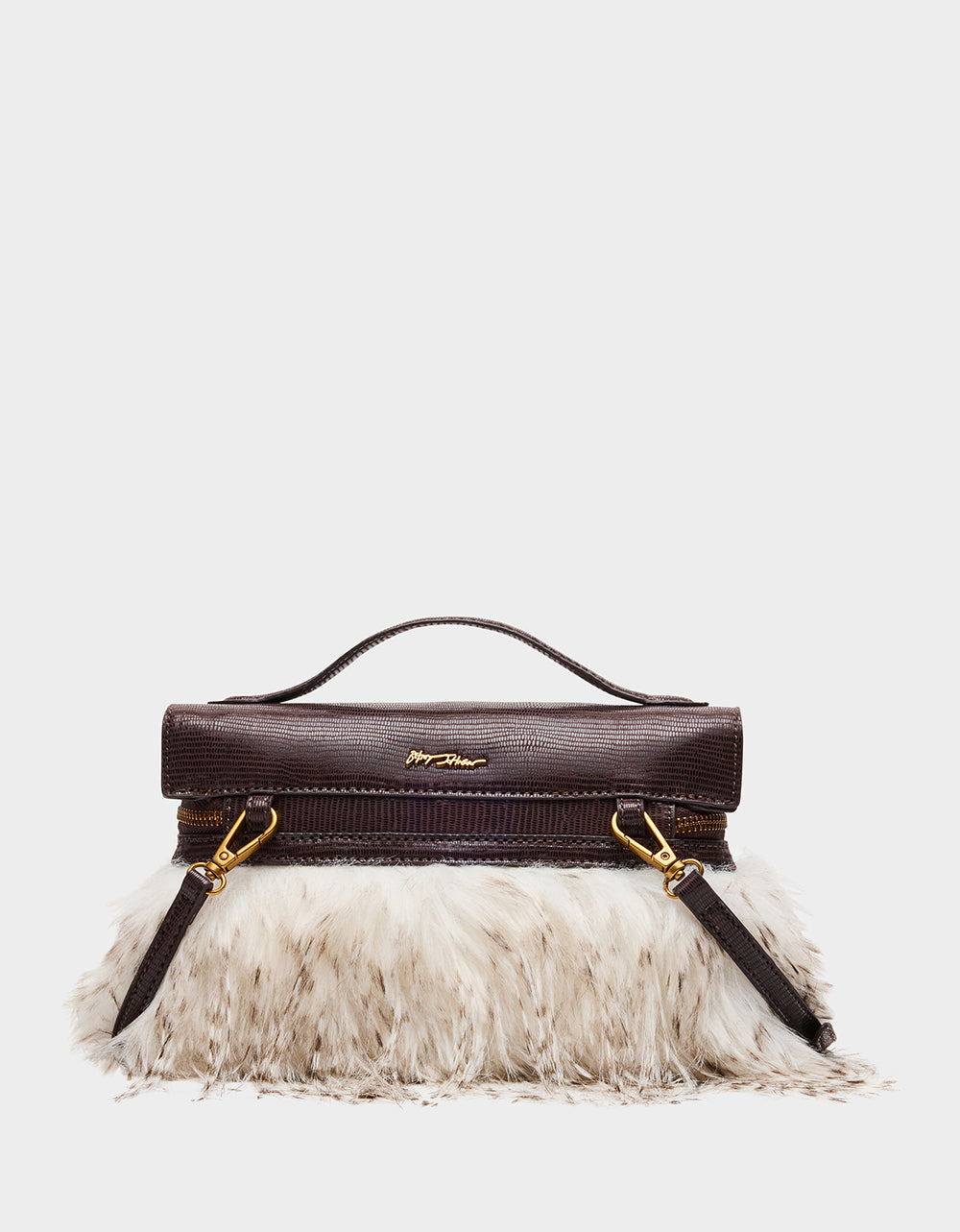 FAUX FUR VANITY CROSSBODY OFF WHITE - view 3