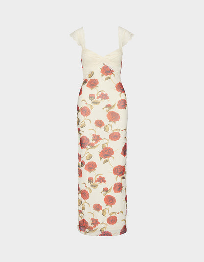 CAMILLE MAXI DRESS OFF WHITE - APPAREL - Betsey Johnson