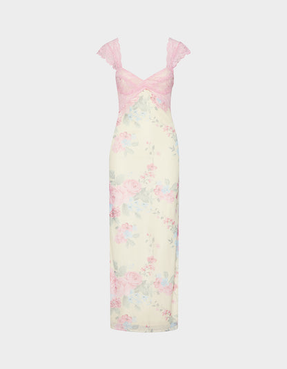 CAMILLE MAXI DRESS PINK - APPAREL - Betsey Johnson