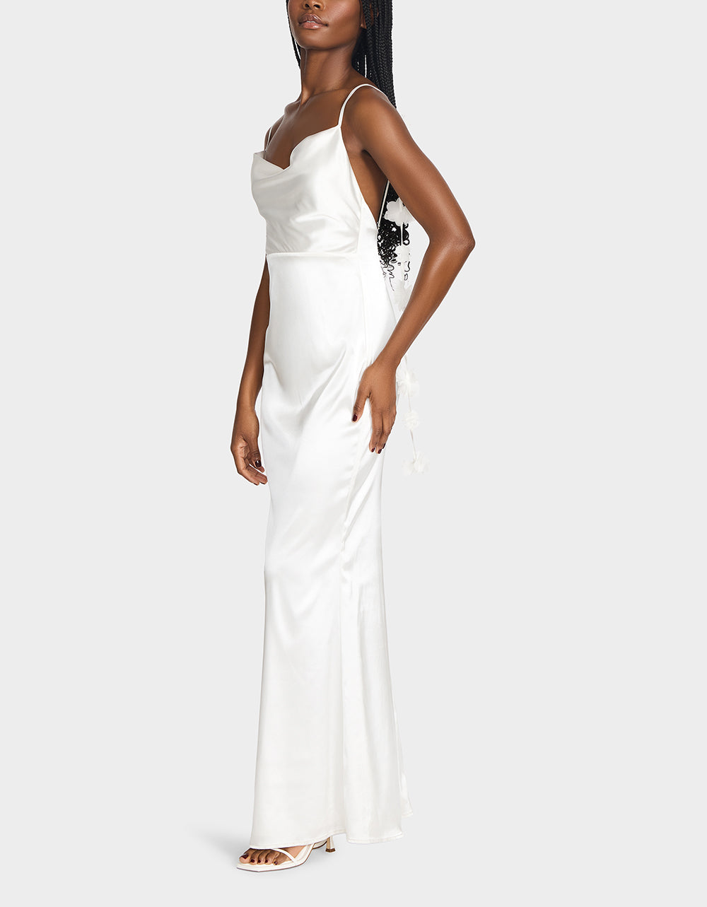 Women's Thread Of Roses Dress in White | Size Large