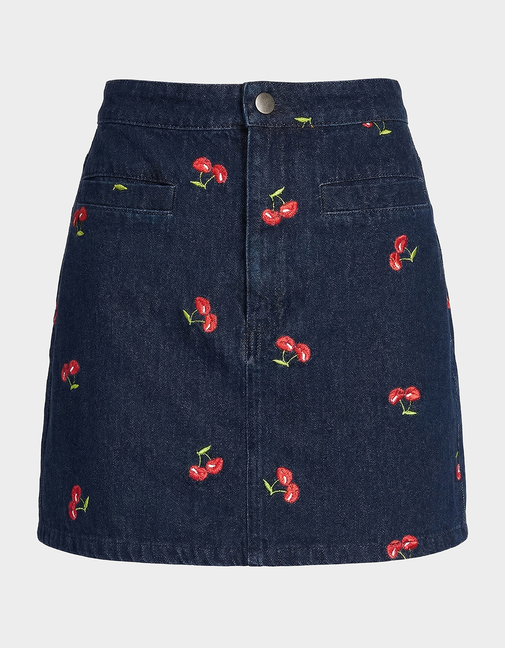 CHERRY ON TOP SKIRT DENIM - APPAREL - Betsey Johnson