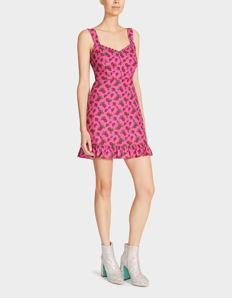 THORNS AND ROSES DRESS PINK - APPAREL - Betsey Johnson