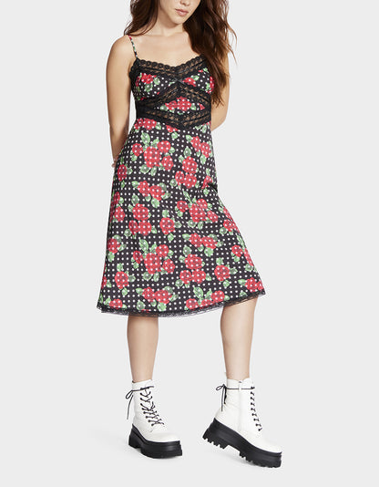 BETSEYS SLEEVELESS RIBBON DRESS BRIGHT ROSE - APPAREL - Betsey Johnson