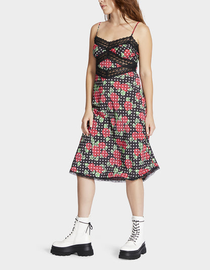 BETSEYS SLEEVELESS RIBBON DRESS BRIGHT ROSE - APPAREL - Betsey Johnson