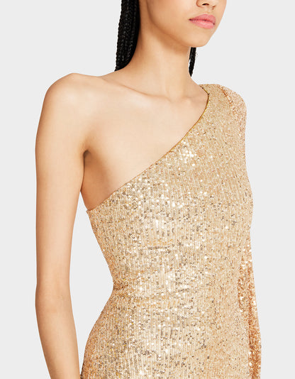 LUISA MINI DRESS GOLD - APPAREL - Betsey Johnson