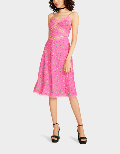 BETSEYS SLEEVELESS RIBBON DRESS PINK - APPAREL - Betsey Johnson