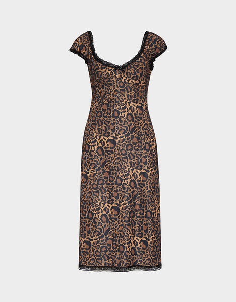 MALIBU MIDI DRESS LEOPARD - APPAREL - Betsey Johnson