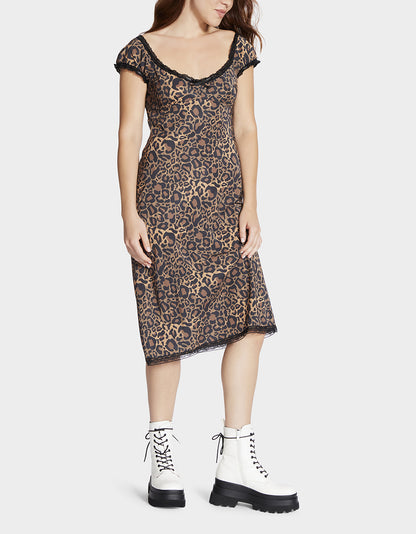 MALIBU MIDI DRESS LEOPARD - APPAREL - Betsey Johnson