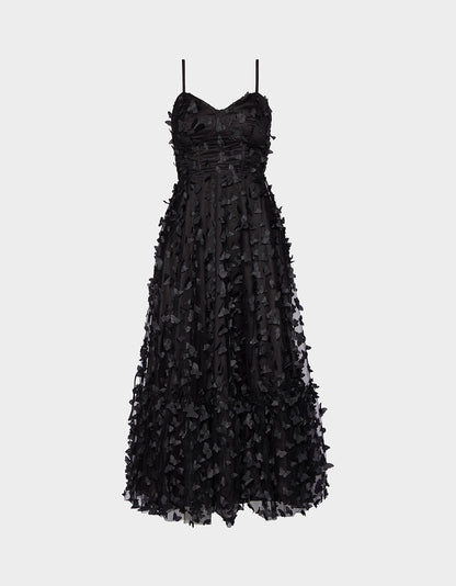 BETSEYS BUTTERFLY MAXI DRESS BLACK - APPAREL - Betsey Johnson