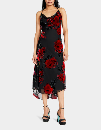 EMILIA MIDI DRESS BLACK - APPAREL - Betsey Johnson