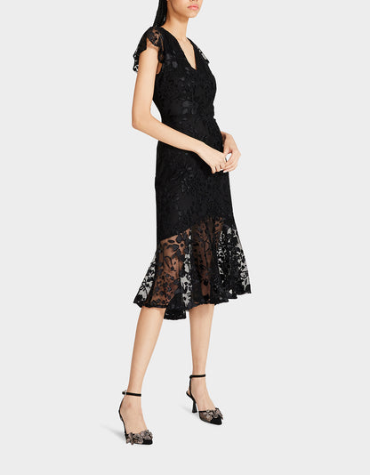 MERLIN MIDI DRESS BLACK - APPAREL - Betsey Johnson