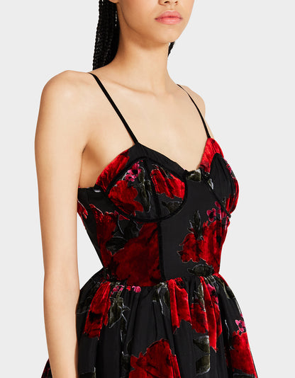 LUCIA MINI DRESS RED MULTI - APPAREL - Betsey Johnson