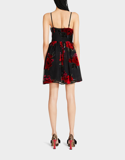 LUCIA MINI DRESS RED MULTI - APPAREL - Betsey Johnson