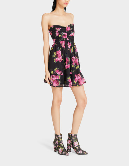 MARISSA MINI DRESS BLACK MULTI - APPAREL - Betsey Johnson