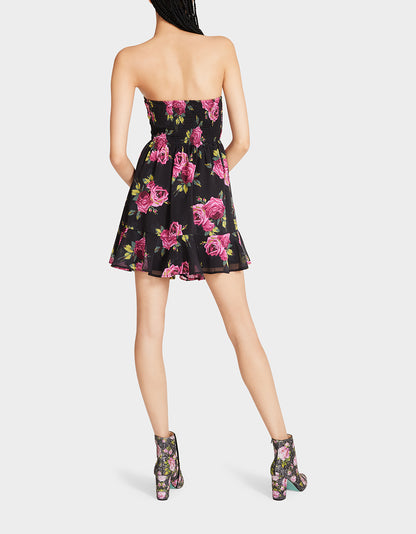 MARISSA MINI DRESS BLACK MULTI - APPAREL - Betsey Johnson