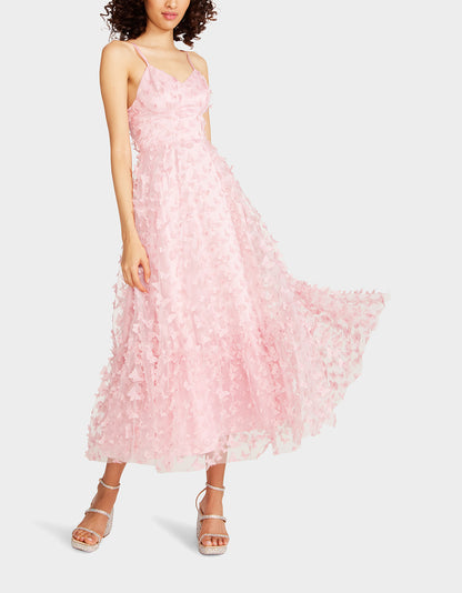 BETSEYS BUTTERFLY MAXI DRESS PINK - APPAREL - Betsey Johnson