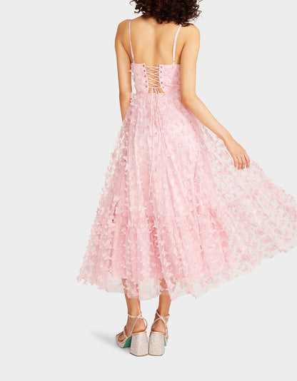 BETSEYS BUTTERFLY MAXI DRESS PINK - APPAREL - Betsey Johnson