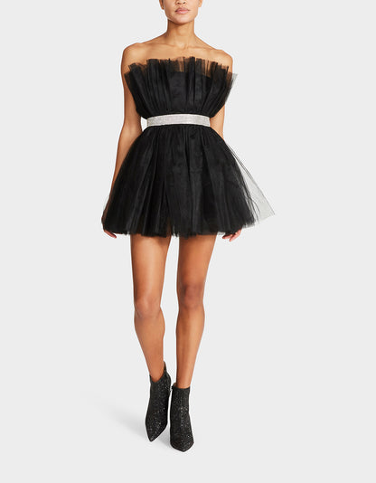 BETSEYS BLING TULLE DRESS BLACK - APPAREL - Betsey Johnson