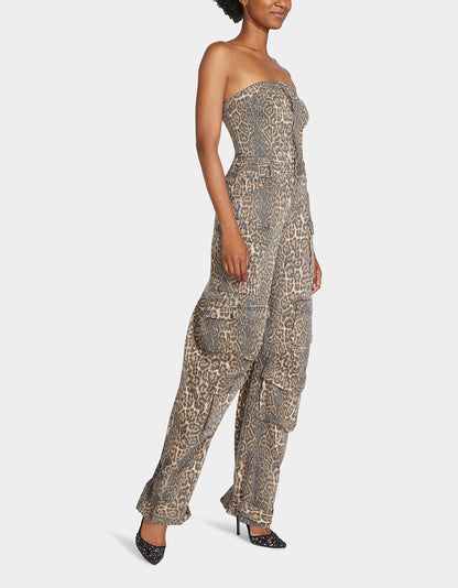 CARGO JUMPSUIT LEOPARD - APPAREL - Betsey Johnson