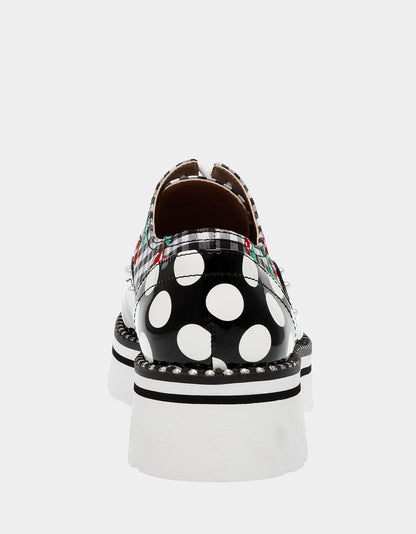 ABBOTT BLACK WHITE MULTI - SHOES - Betsey Johnson