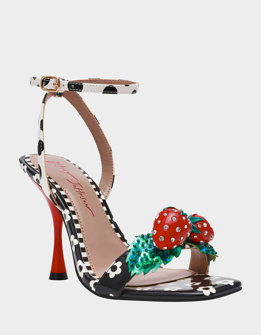 ADDISON BLACK/WHITE MULTI - SHOES - Betsey Johnson