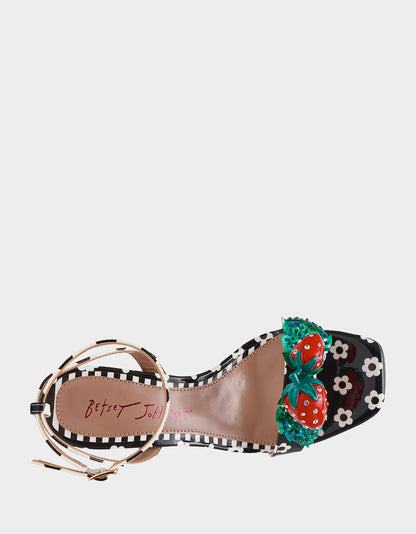 ADDISON BLACK/WHITE MULTI - SHOES - Betsey Johnson