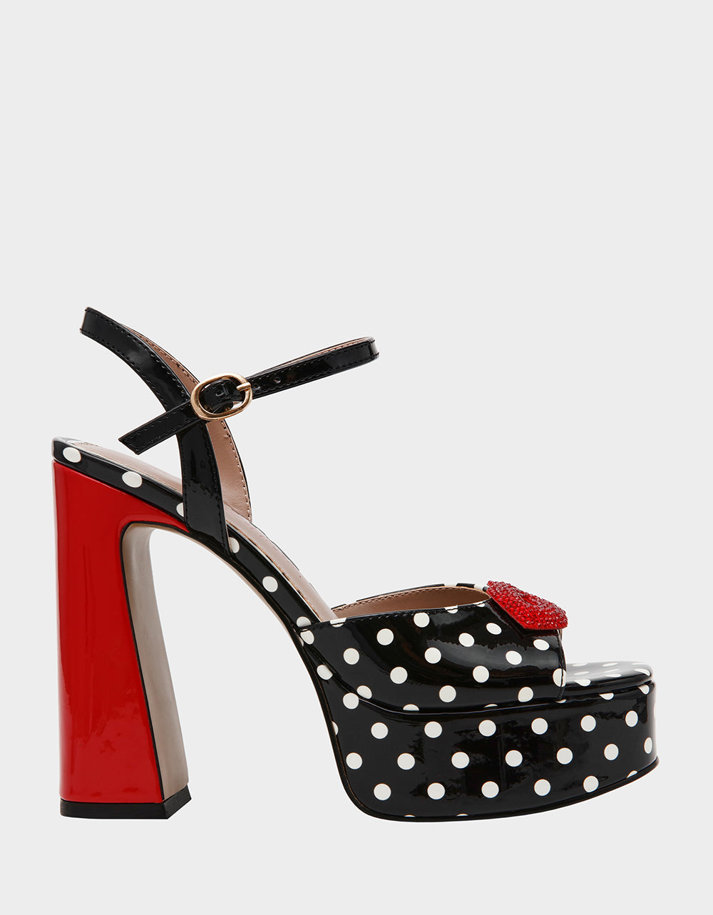 ALLYSON WHITE BLACK POLKA DOT - SHOES - Betsey Johnson