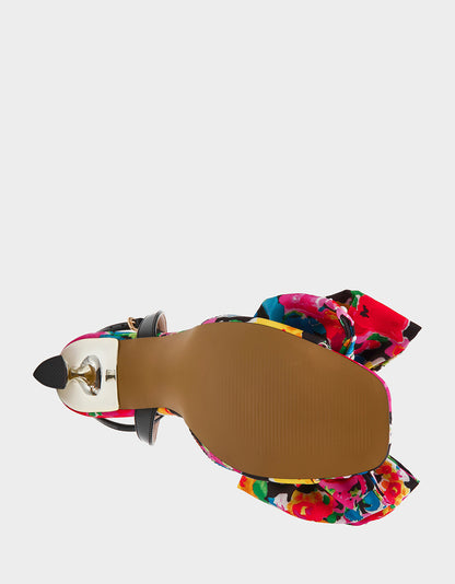 ARDEN BLACK MULTI FLORAL - SHOES - Betsey Johnson