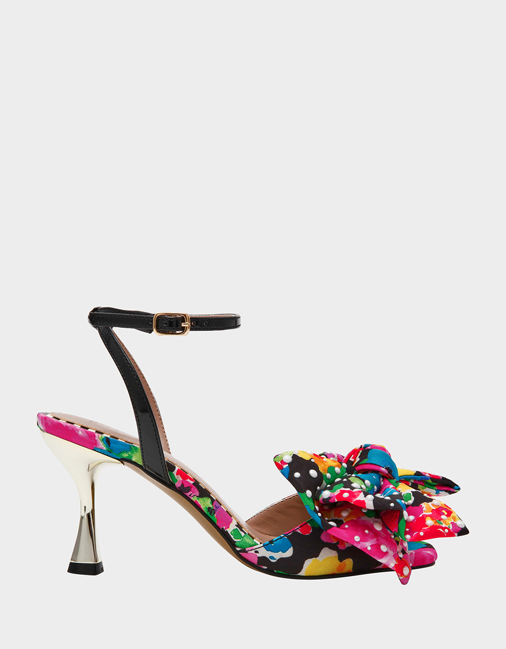 ARDEN BLACK MULTI FLORAL - SHOES - Betsey Johnson