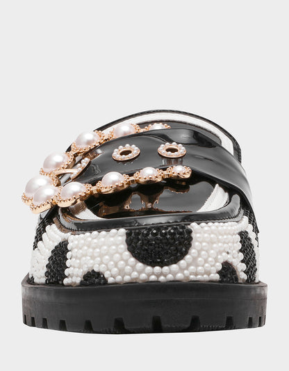 BARTON WHITE/BLACK POLKA DOT - SHOES - Betsey Johnson